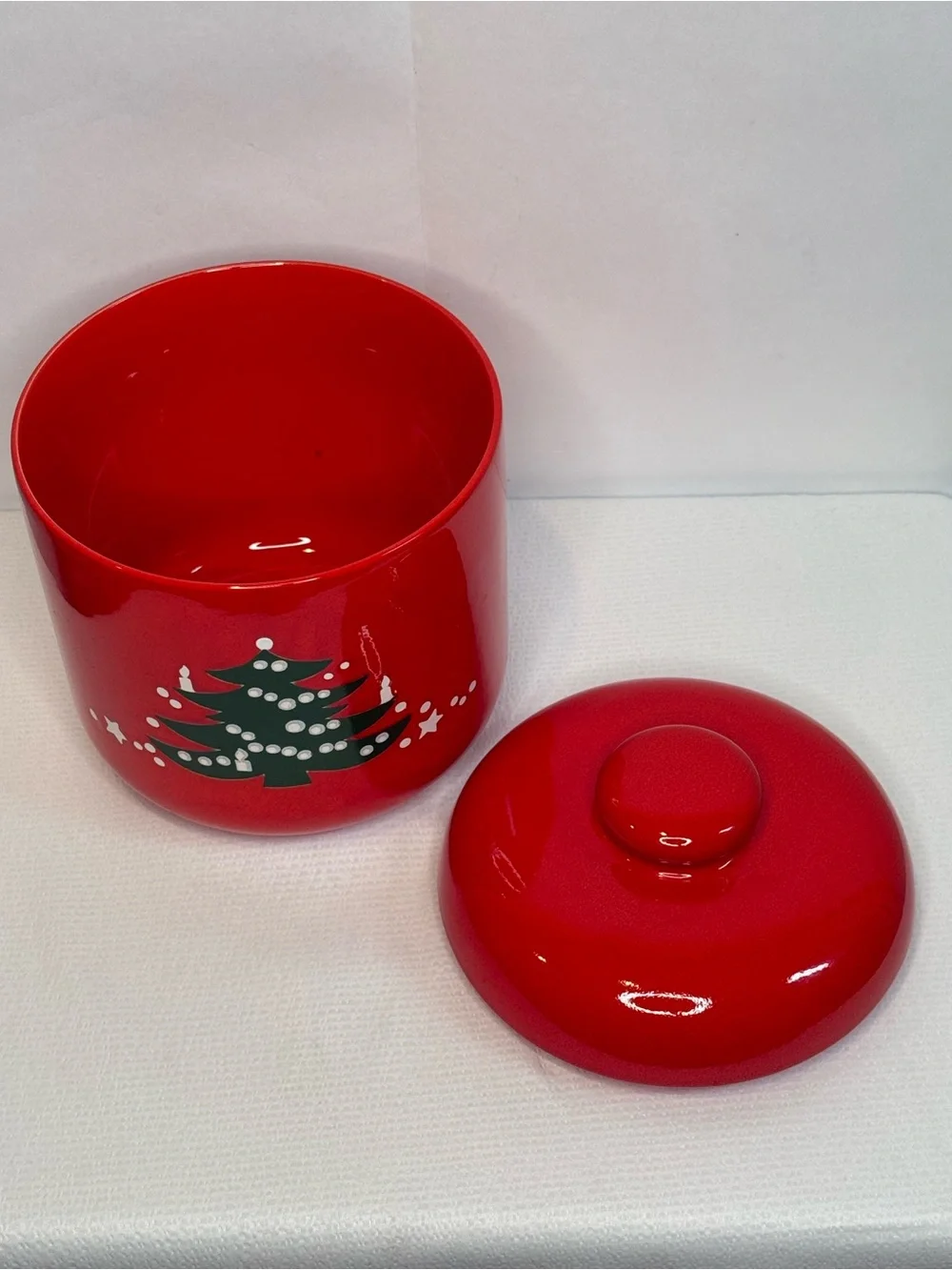 🎄Waechtersbach Ceramic Cookie Jar with Christmas Tree Design🎄